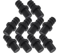 10pcs Toilet Brush Handle Adapter Spiral Connector Plastic | Replacement Repair Kit, Threaded Tip for Stable Scrubbing, Black Finish for Bathroom Maintenance