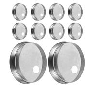10pcs Toilet Seat Bolt Cover Caps Stainless Steel Decorative Silver | Polished Finish, Sleek Minimalist Look, Secure Mounting, for Toilet Seat Hinges and Mounting Nuts