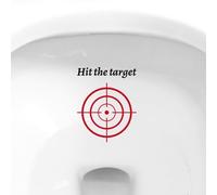 10pcs Toilet Target Aiming Stickers, Red Toilet Training Motivational Pee Target Decals for Boys Restroom Bathroom & Urinal