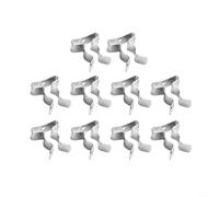 10PCS Tool Spring Terry Clips Snap Closed Heavy Duty Wall Mount Clips for Garage Shed Tool Holding Pipe Clipping and Rake Storage (8-10mm)