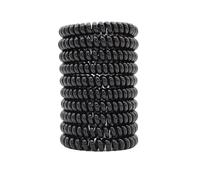10pcs Top Fashion Ice Cream Colorful Spiral Spin Screw Telephone Wire Hair Ties Pearly Premium Plastic Rubbers Ponytails(Dark purple)