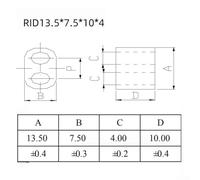 10pcs Toroids Ferrite Core Magnetic Ring Beads for Radio Frequency RF Applications SWR Reduction Electronic Components(RID13.5 * 7.5 * 10-4)