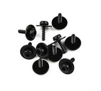 10PCS Torx Pan Head Sems Tapping Screw Bolt Black M5-2.2 x 20mm Easy Install Stable Fit Under Engine Shield Air Dam Deflector Fit Washer Diameter 20mm Left Right Front Rear Upper Lower