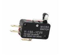 10PCS Touch switch V-155-1C25 Micro Limit Switch Short Hinge Roller Lever Arm SPDT Snap Action(1Pcs)