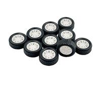 10pcs Toy Car Wheels 20mm Rubber Tire for DIY Model Accessories