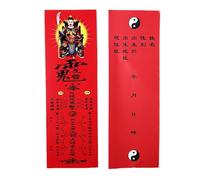 10PCS Traditional Chinese Tai Sui Amulet Cards Wealth And Treasure Symbols Feng Shui Prayer & Exorcism Chinese Horse Year Zodiac Blessing Cards For Luck Wealth & Harmony