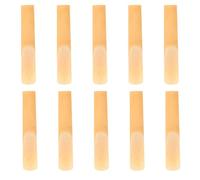 10pcs Traditional Clarinet Reeds 1.0 Strength | Thinner Tip, Unfiled Cut, Secure Fit and Fast Response, Beige Reed with Plastic Case