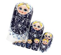 10Pcs Traditional Russian Nesting Dolls Hand Painted Wood Matryoshka Babushka Nesting Dolls Folk Arts Collectible Figure Artistic