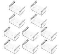 10pcs Train Track Connectors, Plastic Transparent Train Track Adapters Train Track Expansion Pack for Kids Train Track Accessories for Most Brand Wooden Train Track Toys