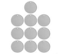 10PCS Transparent Acrylic Circular Discs for Custom Christmas Ornaments and Seasonal DIY Projects (Round 50 * 2mm)
