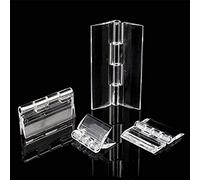 10pcs Transparent Acrylic Hinges/Folding Plastic Durable Butt Hinges Tools/for Pianos Display Boxes Food Cabinets and Other Furnitures (150x45mm)