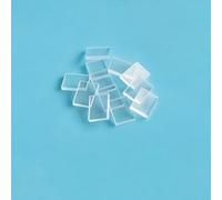 10PCS Transparent Alumina Ceramic Sheets - AI203 Substrate Chips for Scientific Research(20x20x0.6mm single-sided)