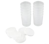 10PCS Transparent Plastic Measuring Cups with Lids Graduated for Accurate Liquid Volume Measurement 30ML 50ML 100ML Use in Kitchen or Lab (30ml)