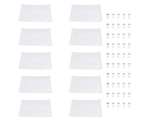 10Pcs Transparent PVC Cat Scratch Furniture Protector Tape, Anti Scratch Couch Guard for Sofa, Cuttable Cat Furniture Scratch Protector with Screws for Home Decor (XL)