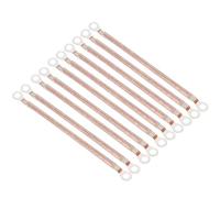 10PCS Transparent PVC Insulated Copper Grounding Jumper Wire,2.5/4/6mm² Stranded Bonding Cable With M8 Hole For Bridge,Automotive, Electrical Cabinet Equipment Earthing Connection(300mm,6mm2)