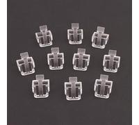 10pcs Transparent Rj45 Protective Cover Latch For Network Cable For Crystal Head Buckle Repair Plastic Cap Black And Clear Colors For Ethernet Cords(Transparent)