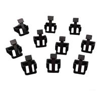10pcs Transparent Rj45 Protective Cover Latch For Network Cable For Crystal Head Buckle Repair Plastic Cap Black And Clear Colors For Ethernet Cords(Black)