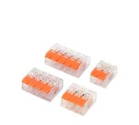 10PCS Transparent Universal Compact Quick Lever Wire Connector Push-in Cable Wiring Terminal Block Home Junction box AWG24-12(412)