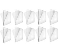 10Pcs Transparent Wall Mounted Replacement Sticky Pads for Kitchen Bathroom Shower Caddy Organizer Rack Holder Nail Free Adhesive Hooks Bathroom Accessories (Double-Sided Sticker)