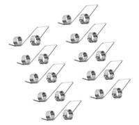 10pcs Trash Can Lid Torsion Spring Replacement, Flip Top | Wire Coil Design, Consistent Tension, Securely Closes Storage Bin Lids, Silver Metal Component for DIY Workshop Maintenance