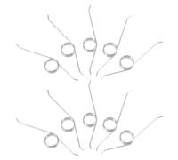 10pcs Trash Can Torsion Spring Replacement for Garbage Bin Hinges | Nickel Iron Build, Lid Return Assistance, Easy Installation, Silver Finish, for Offices and Nighttime Use