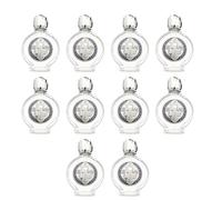 10Pcs Travel Friendly 15ml Small Cosmetic Bottles From Glass Including Rose Artwork for Precise Skincare Application Cosmetic Containers