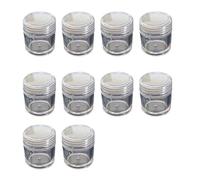 10pcs Travel Friendly Cosmetic Dispensers With 12 Holes Sifter And Lids Loose Powder Containers Travel Powder Container Clear Loose Powder Jar