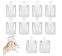 10Pcs Travel Lotion Dispenser Bag,30/50/100ml Sizes,Portable Travel Fluid Makeup Packing Bag,Easy to Carry,Liquid Use