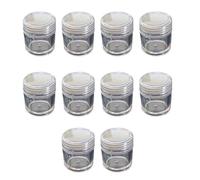 10pcs Travel Size Beauty Bottle Set Friendly Packaging Practical Clear Loose Powder Jar 12 Hole Dispensing Tip Portable Cosmetic Bottle Organizer