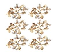 10Pcs Tree Leaf Hair Clip Charms, Alloy Retro DIY Accessories for Crafters | Pearl and Crystal Details, Easy to Sew, 4x3.1x1cm, Suitable for Hairpins or Bags
