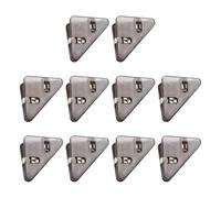 10Pcs Triangle Clips 2x1.54Inch for Cards Offices, Black