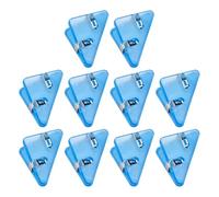 10Pcs Triangle Clips 2x1.54Inch for Cards Offices, Blue