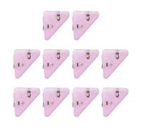 10Pcs Triangle Clips 2x1.54Inch for Cards Offices, Purple