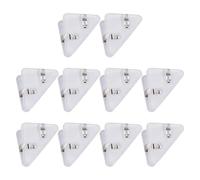 10Pcs Triangle Clips 2x1.54Inch for Cards Offices, White