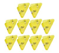 10Pcs Triangle Clips 2x1.54Inch for Cards Offices, Yellow