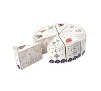 10Pcs Triangular Cake Shape Gift Boxes Foldable Paper Packaging Box Candy Holder for Birthday Parties and Wedding Celebratory Packaging