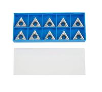 10Pcs Triangular Lathe Turning Inserts, TCGT16T302-AK N01 Carbide Turning Inserts With Box, For Roughing To Semi-finishing Of Aluminum Alloys