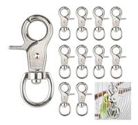 10PCS Trigger Snap Hooks 2.32'' x 0.82'' Heavy Duty Swivel Snap Hooks Metal Clasps Lanyard Clips Durable Trigger Snaps for Pet Cage Key Chains Dog Leash