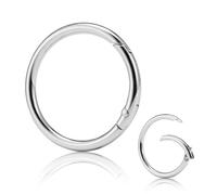10pcs Trigger Spring Gate O Rings,Metal Round Spring Split Carabiner Clip for Keyrings,Keychains,Handbag,Purse,Wallets,Bags,DIY Decorations(Silver 38mm)