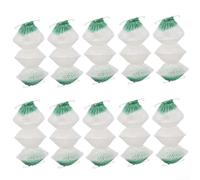 10pcs Triple-Layer Lamp Shades for Coleman for Polaris and for Xuefeng GL-300A, Foldable Outdoor Gas Lantern Covers for Propane Kerosene Lamps, Green Mesh with Fixing Clips(Steel clip)