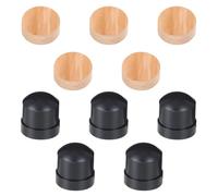 10PCS Trombone Slide Rubber End Bumper and Trombone Cork Pads Trombones Spit Valve Cork Trumpet Repairing Corks Pads 10mm Black Trombones Slide Rubber End Tip Bumper for Brass Instrument Accessories