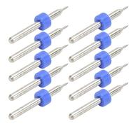 10PCS Tungsten Carbide Nozzle Cleaning Needle Drill 0.1mm for CNC Boards Plastics Stainless Steel with Rotating Use Instruction Tips for 3D Printer Cleaning