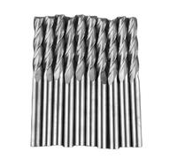 10pcs Tungsten Carbide Single Flute End Mill, 3.175mm CNC Router Bits for Wood Acrylic PVC, Spiral Milling Cutter with 1/8 Inch Shank for CNC Machines