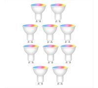 10PCS Tuya WiFi GU10 Smart LED Light Bulb Dimmable 6W 220V Life App Control Spotlight Works with Alexa Google