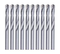 10Pcs Twist Drill Bit Straight Shank Tungsten Steel End Mill Bit Kit, 8mm Diameter High - Efficiency Milling Cutter for PCB Wood Metal Engraving with Sharp Cutting