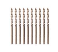 10Pcs Twist Drill Bits, 3mm M35 HSS Gold Cobalt Jobber Drill Bit Set Metric High Speed Steel Twist Drill Bit Set for Stainless Steel Alloy Metal Plastic Wood