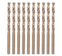 10pcs Twist Drill Bits Straight Shank Heavy Duty High Speed Steel for Drilling in Hard Metal Stainless Steel Aluminum Cast Iron Plate 4.0/4.5/5.0/5.5mm (4.0mm per box 10