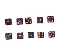 10pcs Two Color Acrylic Dice for Games and Dices for Parties Gambling Math Teaching and Board Games
