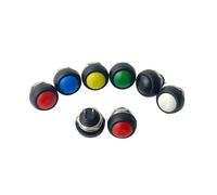 10pcs Two Pins 12mm DIY Reset Small-sized Push Button Switch Momentary Electrical Power Horn Switches IDGTTLDF(Yellow)