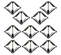 10PCS Type 86 Socket Box Repairer with Fixing Support Rod, Electrical Repair Tool for Junction Boxes with Loading Strength (Black)